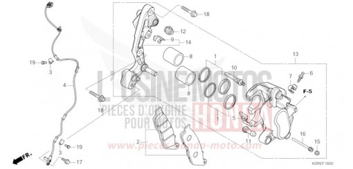 FRONT BRAKE CALIPER SH125ADT de 2026